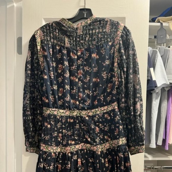 Rebecca Taylor La Vie- Black Combo Print Mix Short Dress - Picture 7 of 9